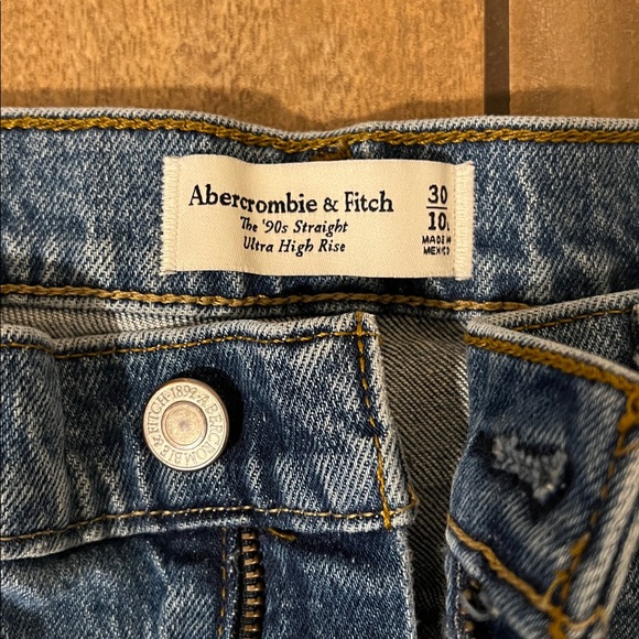 Abercrombie & Fitch Blue Straight Leg Jeans - Picture 2 of 2
